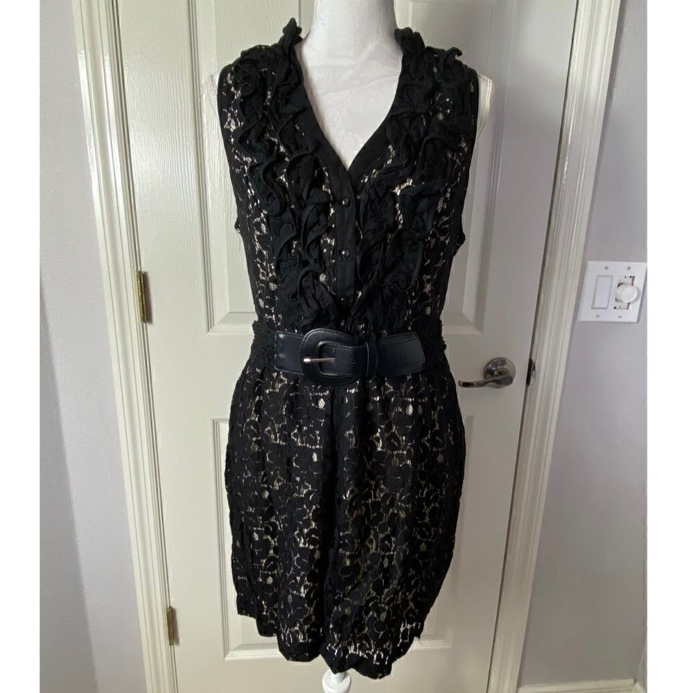 HEART SOUL XLARGE SLEEVELESS LACE DRESS with Belt NWT